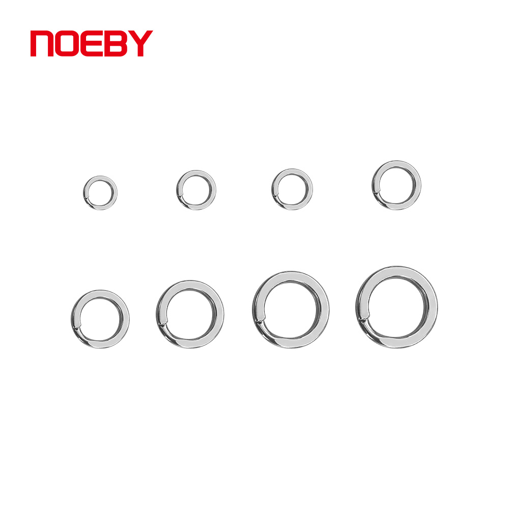 Fishing Equipment Hook - Noeby-anillos divididos de acero inoxidable, doble