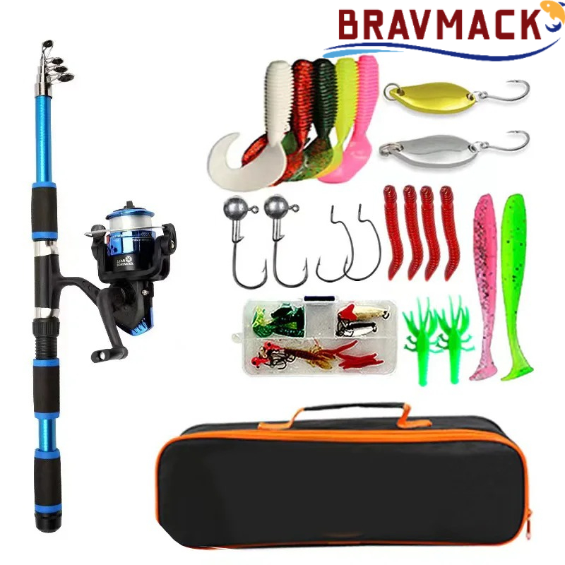 BRAVMACK - Juego de Caña de Pe - Fishing Equipment Online reseña y precio