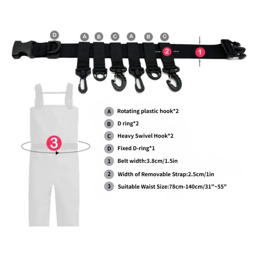 1 Cinturón de Pesca Ajustable  - Fishing Equipment Used reseña y precio