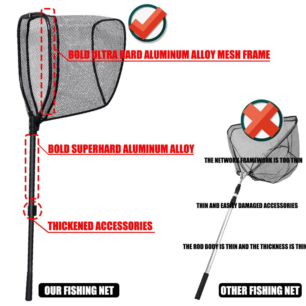 Red de pesca de aleación de al - Landing Net Telescopic reseña y precio