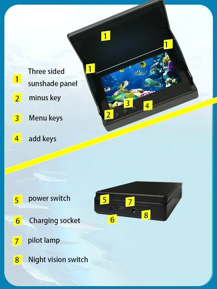 YS43A Detector de peces de 4,3 - Underwater Fishing Camera reseña y precio