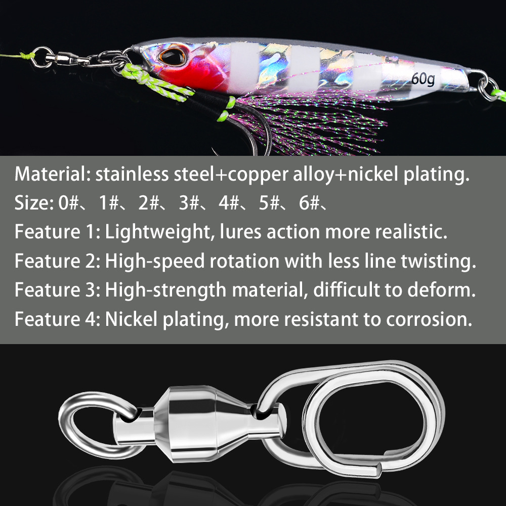 Conector de pesca giratorio de - Fishing Equipment Hook reseña y precio