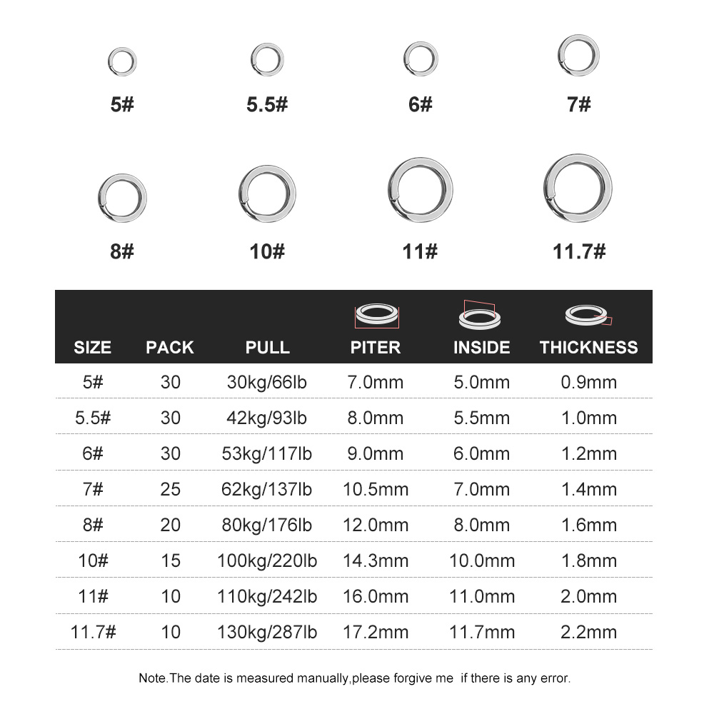 Noeby-anillos divididos de ace - Fishing Equipment Hook reseña y precio